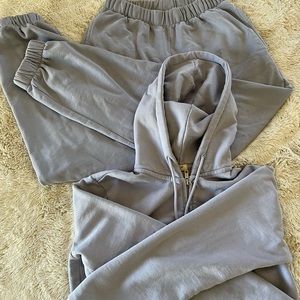 Brandy Melville Two Piece Sweatsuit Purple